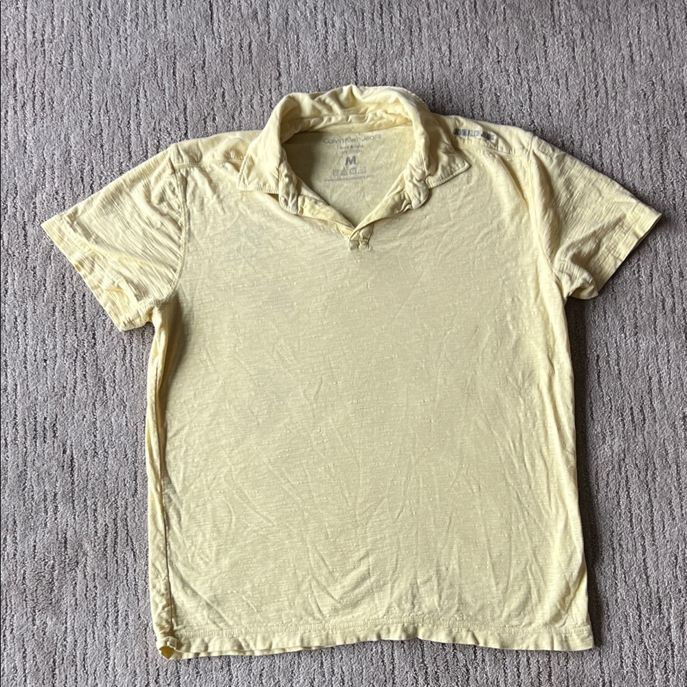 Calvin Klein Jeans Light Yellow Polo Shirt